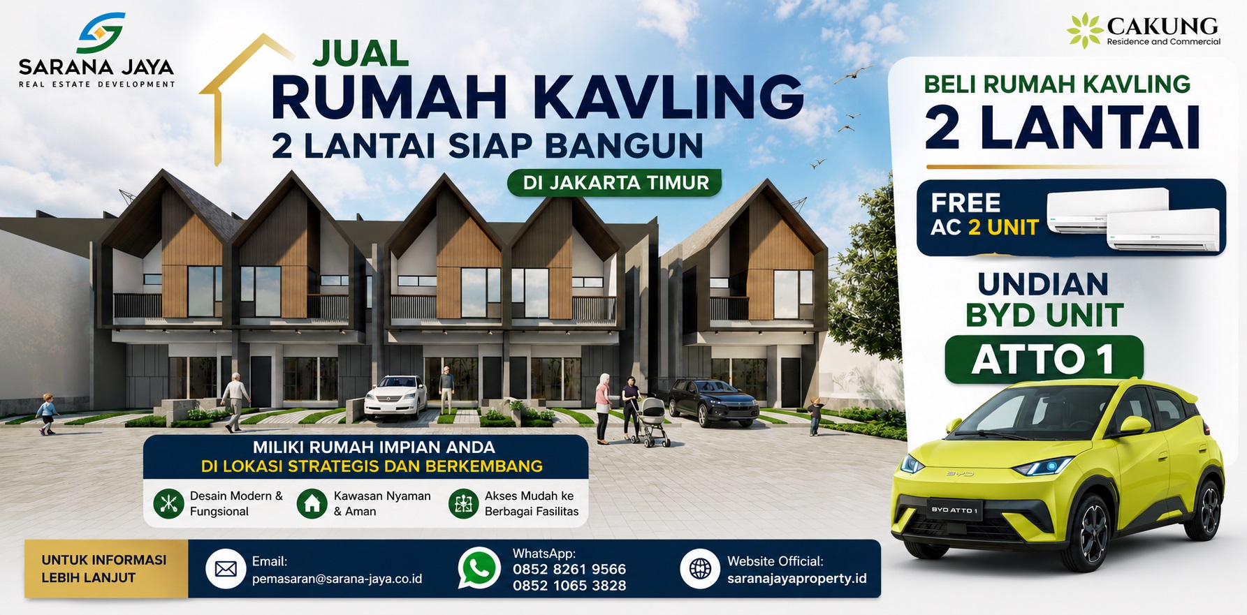 Jual Rumah Kavling 2 Lantai Siap Bangun Cakung Residence