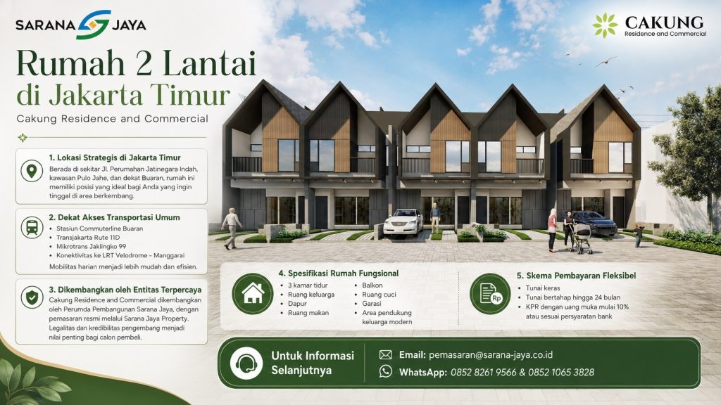 Jual Rumah 2 Lantai di Jakarta Timur