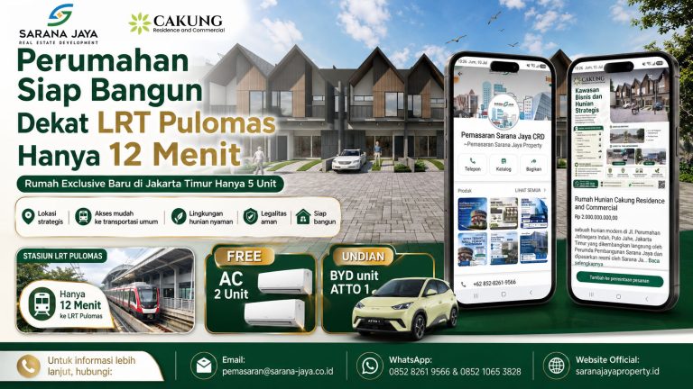 Perumahan Siap Bangun Dekat Lrt Pulomas Cakung Residence and Commercial
