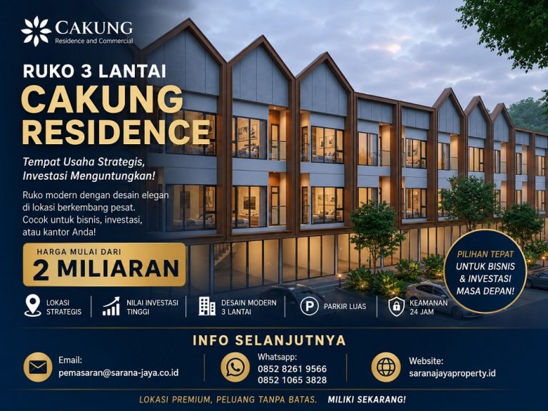 Ruko 3 Lantai Cakung Residence and Commercial