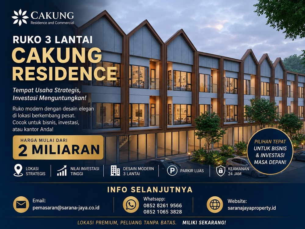 Ruko 3 Lantai Cakung Residence and Commercial