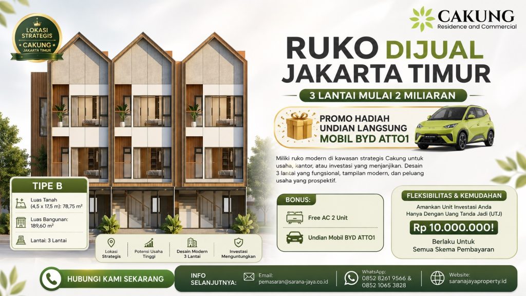 Ruko diJual Jakarta Timur Cakung Residence and Commercial