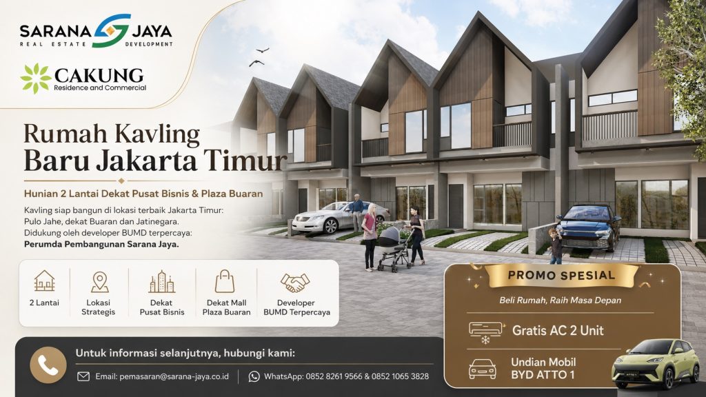 Rumah Kavling Baru Jakarta Timur 2 Lantai