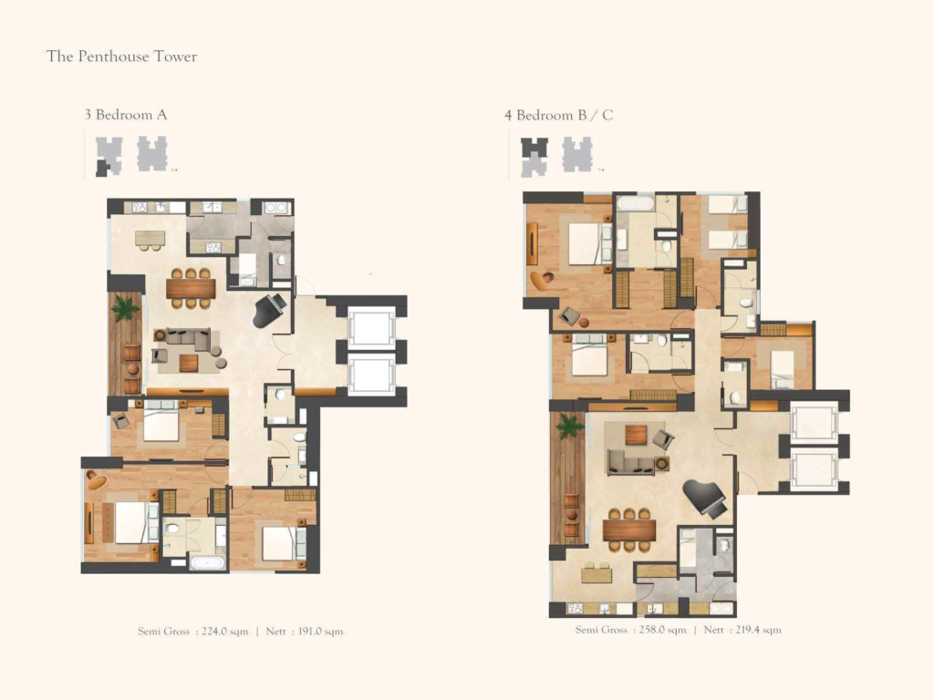 The Penthouse Tower a b c