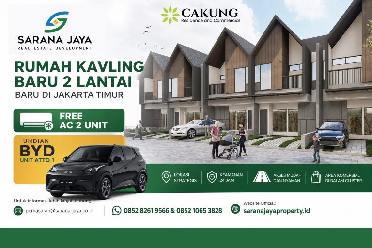 Dijual Rumah Kavling Baru 2 Lantai Baru di Jakarta Timur