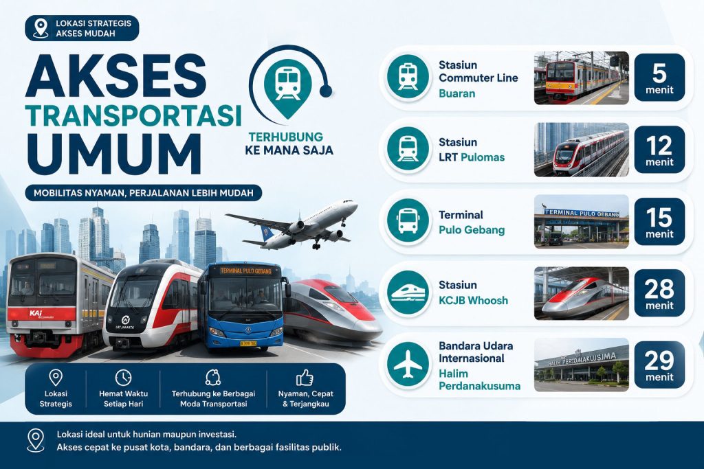 akses transportasi dekat cakung residence anda commercial