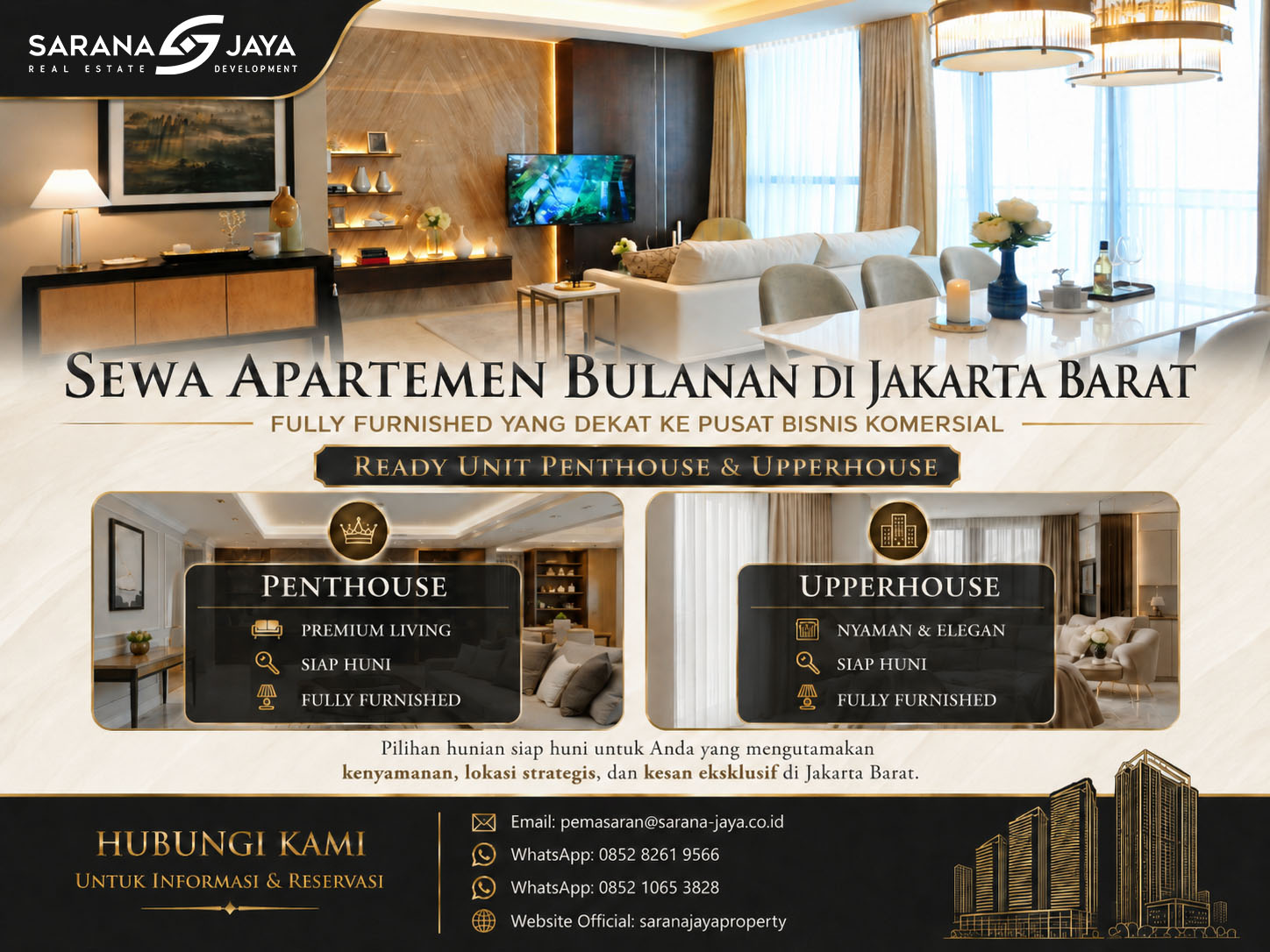 Sewa Apartemen Bulanan di Jakarta Barat